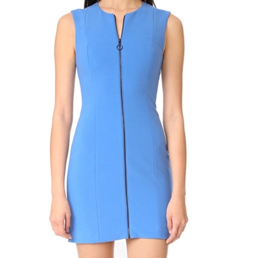 Elizabeth and James Electric Blue Zip-Front Mini Dress